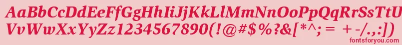 fuente ItcSlimbachLtBlackItalic – Fuentes Rojas Sobre Fondo Rosa