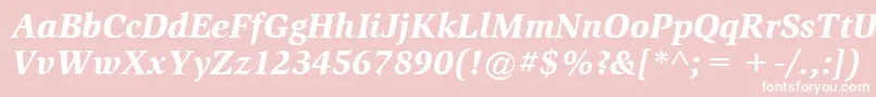 ItcSlimbachLtBlackItalic Font – White Fonts on Pink Background