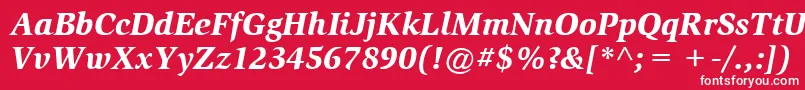 ItcSlimbachLtBlackItalic Font – White Fonts on Red Background