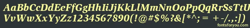 ItcSlimbachLtBlackItalic Font – Yellow Fonts on Black Background