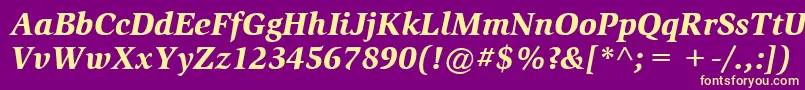 ItcSlimbachLtBlackItalic Font – Yellow Fonts on Purple Background