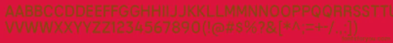 フォントMixolydianTitlingBk – 赤い背景に茶色の文字