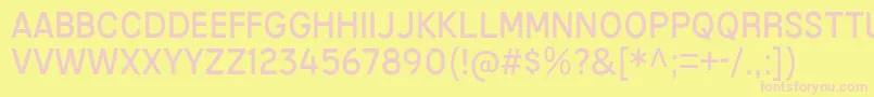 MixolydianTitlingBk Font – Pink Fonts on Yellow Background