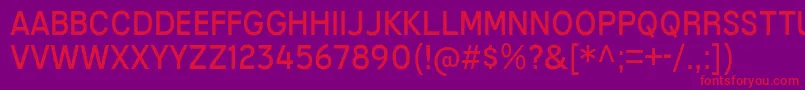 フォントMixolydianTitlingBk – 紫の背景に赤い文字