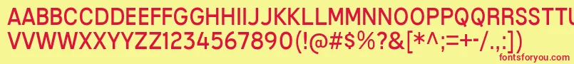 MixolydianTitlingBk Font – Red Fonts on Yellow Background