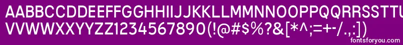 フォントMixolydianTitlingBk – 紫の背景に白い文字