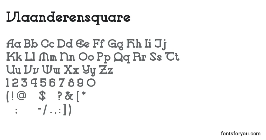 Schriftart Vlaanderensquare – Alphabet, Zahlen, spezielle Symbole