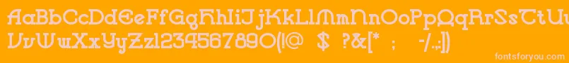 Vlaanderensquare Font – Pink Fonts on Orange Background