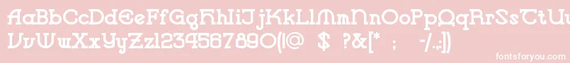 Vlaanderensquare Font – White Fonts on Pink Background