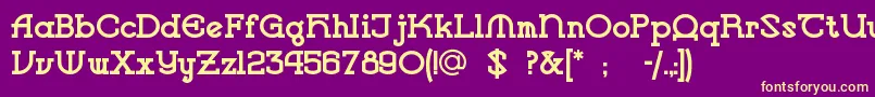 Vlaanderensquare Font – Yellow Fonts on Purple Background