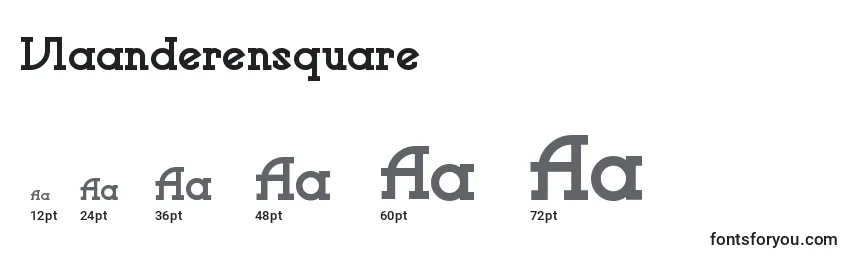 Размеры шрифта Vlaanderensquare