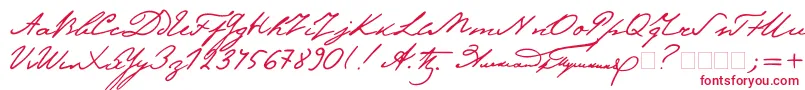 Шрифт Pushkin2 – красные шрифты