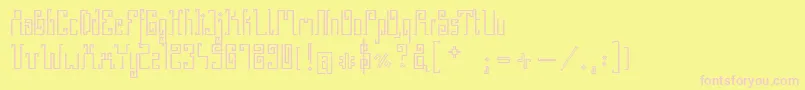 GreekStone Font – Pink Fonts on Yellow Background