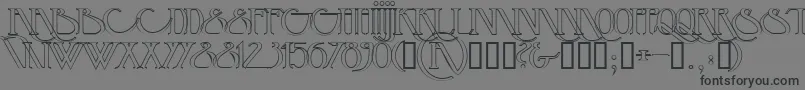 BackspaceOutline-Schriftart – Schwarze Schriften auf grauem Hintergrund
