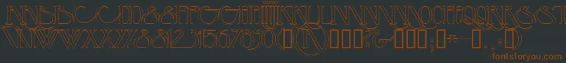 BackspaceOutline-fontti – ruskeat fontit mustalla taustalla