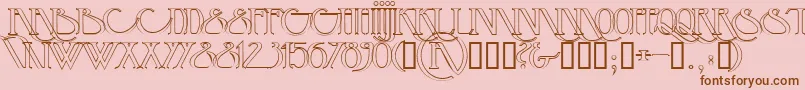 BackspaceOutline Font – Brown Fonts on Pink Background