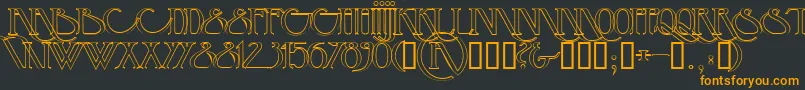 BackspaceOutline Font – Orange Fonts on Black Background