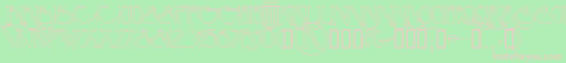 BackspaceOutline Font – Pink Fonts on Green Background