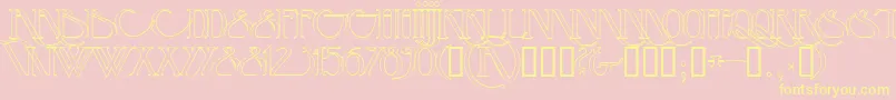 BackspaceOutline Font – Yellow Fonts on Pink Background