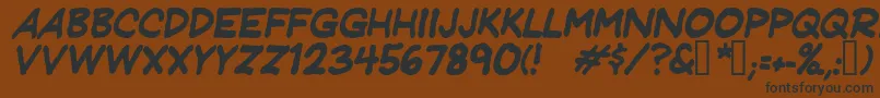 JeffreyprintJlItalic Font – Black Fonts on Brown Background