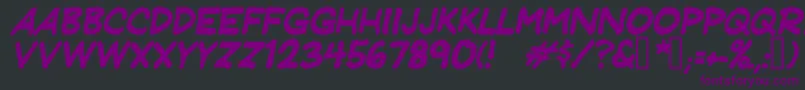 JeffreyprintJlItalic Font – Purple Fonts on Black Background