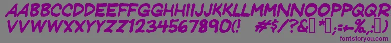 JeffreyprintJlItalic Font – Purple Fonts on Gray Background