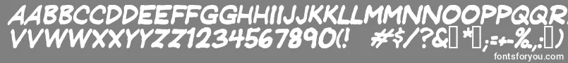 JeffreyprintJlItalic Font – White Fonts on Gray Background
