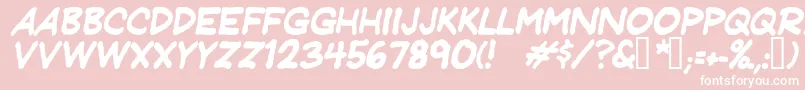 JeffreyprintJlItalic Font – White Fonts on Pink Background