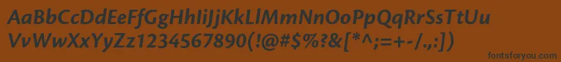 CronosproBoldit Font – Black Fonts on Brown Background