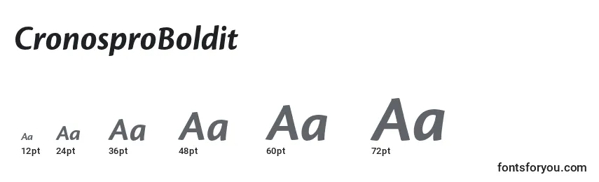 CronosproBoldit Font Sizes
