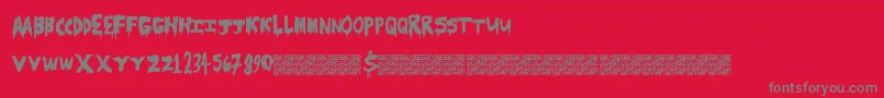 More about Scarecamp Font Scarecamp Font – Gray Fonts on Red Background