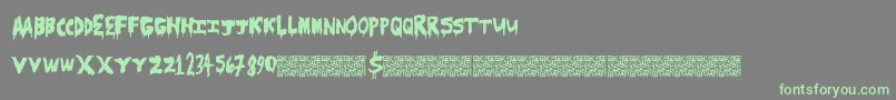 Scarecamp Font – Green Fonts on Gray Background