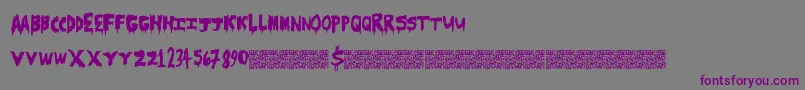 Scarecamp Font – Purple Fonts on Gray Background