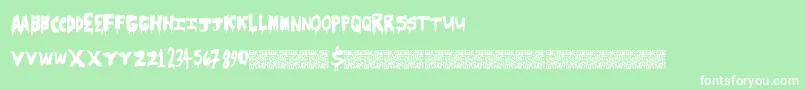 Scarecamp Font – White Fonts on Green Background