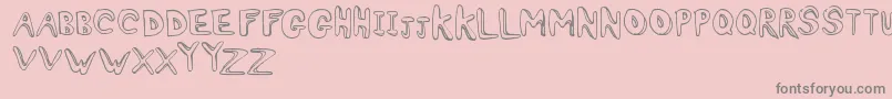 Czcionka Ashy – szare czcionki na różowym tle