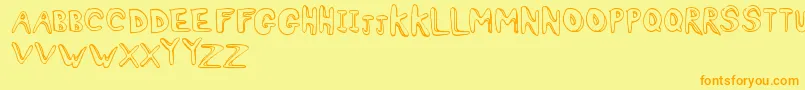Police Ashy – polices orange sur fond jaune