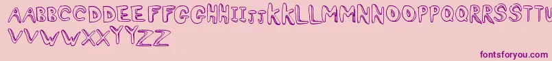 fuente Ashy – Fuentes Moradas Sobre Fondo Rosa