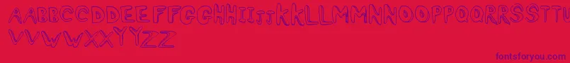 Ashy Font – Purple Fonts on Red Background
