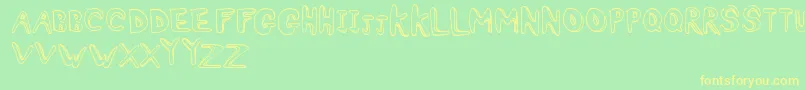 Ashy Font – Yellow Fonts on Green Background