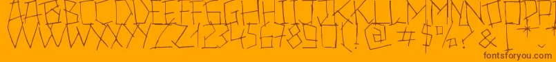 Fonte 24Boughs – fontes marrons em um fundo laranja