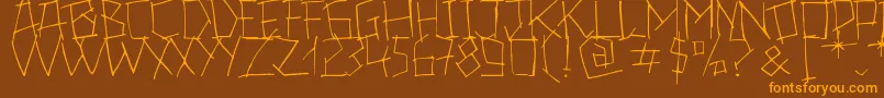 24Boughs Font – Orange Fonts on Brown Background
