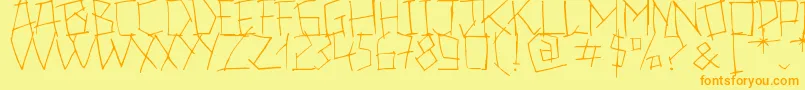 Czcionka 24Boughs – pomarańczowe czcionki na żółtym tle
