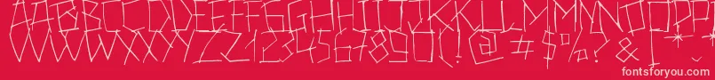 24Boughs Font – Pink Fonts on Red Background