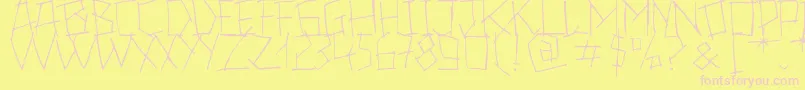 24Boughs Font – Pink Fonts on Yellow Background