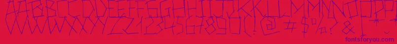 Fonte 24Boughs – fontes roxas em um fundo vermelho