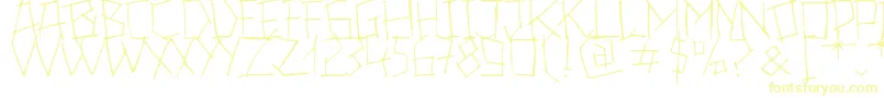 Czcionka 24Boughs – żółte czcionki na białym tle
