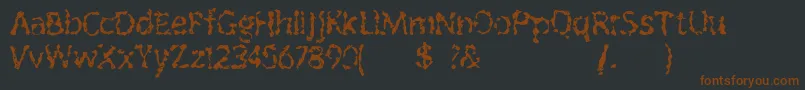 Outofink Font – Brown Fonts on Black Background