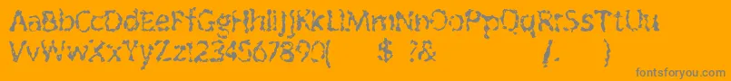 Outofink-Schriftart – Graue Schriften auf orangefarbenem Hintergrund