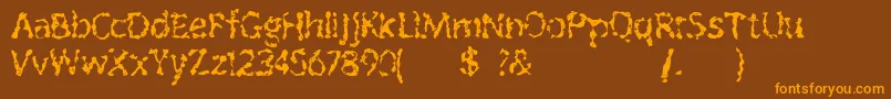 Outofink Font – Orange Fonts on Brown Background