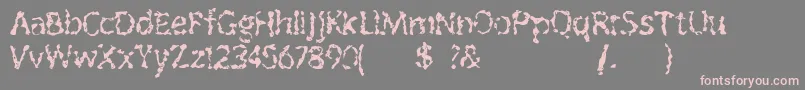 Outofink Font – Pink Fonts on Gray Background